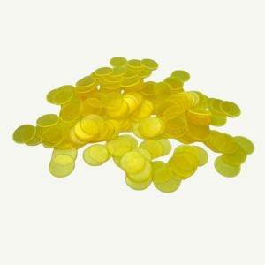 AAVGH 100Pcs Transparent Round Counting Chips Plastic Lightweight Game Tokens  Colorful Teaching Counters Montessori Learning