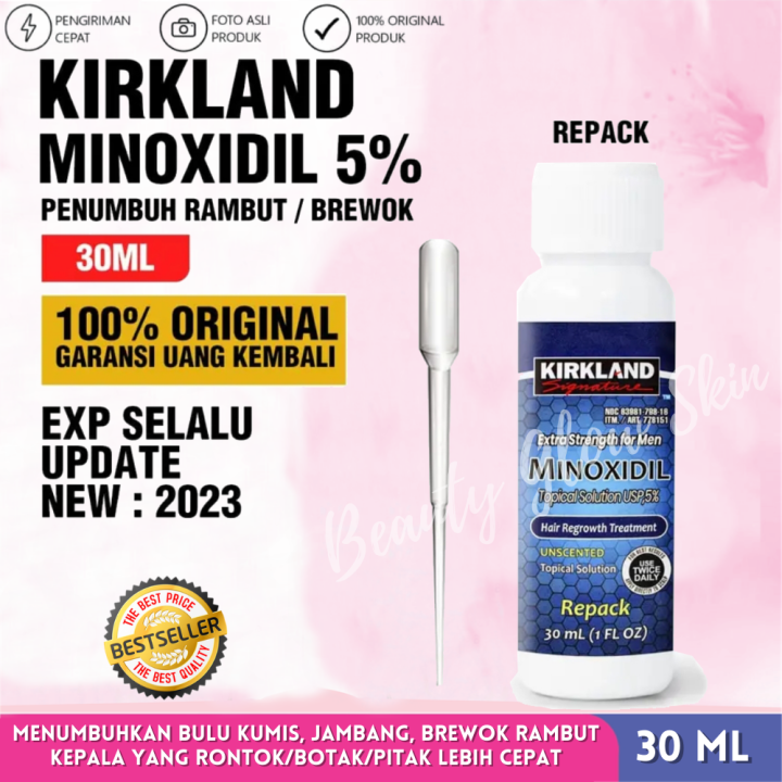 Minoxidil Efektif Tumbuhkan Rambut, kumis, Jambang dan Jenggot Penumbuh Jenggot Jambang Kumis Pria Minoxidil Original Obat Menumbuhkan Brewok & Rambut Botak Penumbuh Rambut | Rambut Rontok MINOXIDIL 30ML From KIRKLAND ORIGINAL