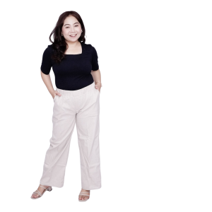 Putri Nasya Celana Kerja Kantor Boyfriend Karet Jumbo Wanita / Celana Wanita Super Big Size / Celana Bahan Formal Seragam Wanita Big /  Celana Karet Kekinian Model Terbaru Trendy