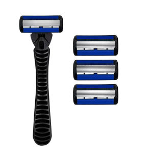 6-Layer Double-Edge Safety Razor for Men & Women Manual Shaver with Blades for Hair Removal PAZU