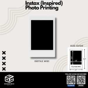 Madebymae Instax (inspired) Photo Print | Mini Square Wide | Sold per SET