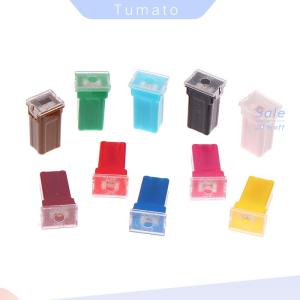 Tumato 5pcs Mini Square Fuse 20A 30A 40A 50A 60A Set Automotive Car Fuse With Plastic Box Assortment Auto Fuse