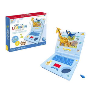 OUTOPEAN Plastic Toddler Educational Laptop Battery LED Display Simulation Computer Toy High Simulation Retractable Mouse Light Music Cartoon Computer Toddler Learning