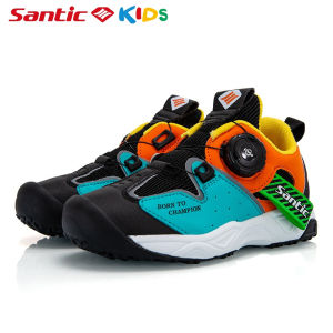 Santic Kids Cycling Shoes Boys Girls Breathable Antiskid Rotating Buckle Sports Balance Bike Sneakers