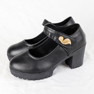 Sizes 35-40 High Heel Platform Womens Robe Black Model Thick Heel Large Professional Fashion Work Shoes Women