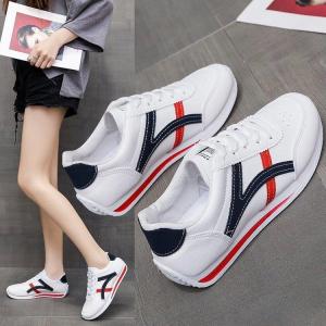 Samain  Korean style fashionable white low cut shoes  women casual shoes sports shoes
