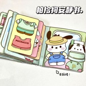 Buku Aktiviti Kuromi Melody Quiet Book Kids DIY Sticker Activity Book Educational Learning Book