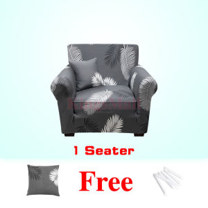 Stretchable Sofa Cover 1/2/3/4 Seater Sofa Cover Armless Sofa Cover Clara Set Sofa Cover Multi-Size Sofa Cover Ottoman Cover/Footstool Cover Dinning Chair Cover(L Shape Sofa Need 2 PCS)