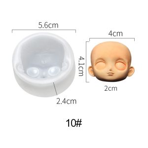 NAMSHEVA Handmade Tools Candy Baking Cake Decorating Doll Modification Accessories Baby Face Silicone Molds Clay Head Sculpey 3D Facial Mould