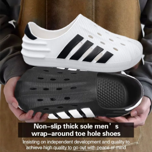 Anti Slip Thick Soled Mens Foreskin Hole Shoes Soft Bottom Nonslip Beach Hole Shoes