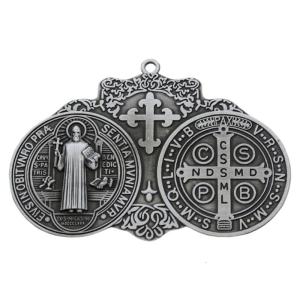 Vintage Christian Crosses Keychain Pendant Metal Antiqued Hanging Ornament Charm for Handbag Backpack Decoration