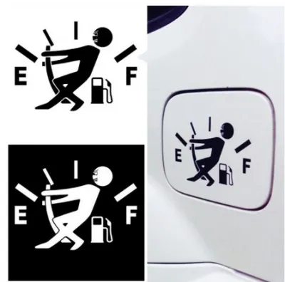 Tem Decal Sticker miếng dán Trang Trí nắp bình xăng nhiên liệu xe hơi ô tô chú bé cho xe Toyota Vios Innova