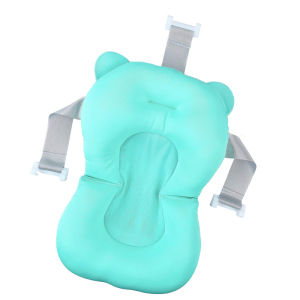 Baby Shower Bath Tub Pad Non-Slip Bathtub Seat Support Mat Newborn Safety Bath Support Cushion Foldable Soft Pillow