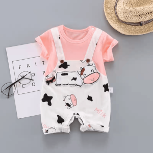 Baju Romper Bayi Trend Fashion Bordir Cow Cotton