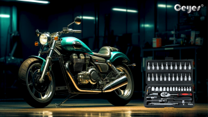 Ceyes 46pcs Socket Wrench Set Tool Box For Car Motorcycle Repair Set Hand Tools Home Service Motor DIY Kit Tool Set