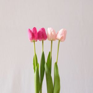Hassan Tulip Pink Red Bunga Dekorasi Bunga Artifical Aksesoris Dekorasi Bunga Hias Caviar Wear Bunga A