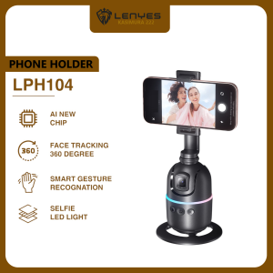 LENYES LPH104 Tripod Intelligent 360° Face Tracking Gimbal Stabilizer Phone Selfie RCB LED Light