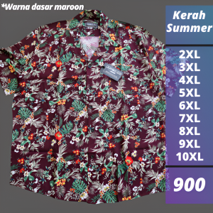baju kemeja motif pria jumbo lengan pendek big size