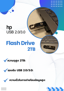 HP USB 2.0/3.0 Flash Drive ขนาด 2TB