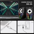 KISONLI x INBOX Speaker Laptop Gaming ColorTunes Magnio GS-05 Clear Sound Dual Bass. 