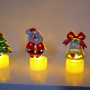 Modern Christmas LED Table Deck Plastic Rechargeable USB Lamp With 5 Lighting Consequences For Telecommute Holiday Display