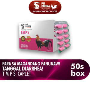 Pit Cobra TMPS 100 Caplets - Para sa Mahusay na Panunaw ng Manok! Iba ang Ipot? i-TMPS mo yan!