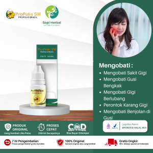 Obat Sakit Gigi Obat Sakit Gigi Berlubang dan Gusi Memutihkan Gigi Gusi Berdarah Propolis SM Brazil Asli Original 100%