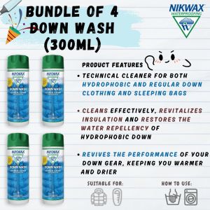 [Bundle of 4] Nikwax Down Wash 300ml | Detergent