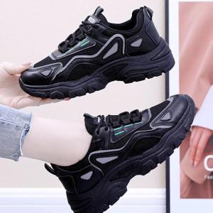 Angelie (รุ่นใหม่ๆ) รองเท้าผ้าใบผู้หญิง รองเท้าแฟชั่นสไตส์เกาาหลี เสริมส้น 5cm NO.B019 พร้อมส่ง