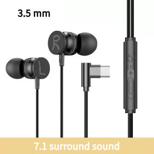Gaming wired earbuds USB type C 3.5mm in ear earphone with mic stereo call headset earphones for Oppo Xiaomi Huawei computer