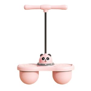 GLOWLITE Cartoon Panda Jumping Ball Toys Double Ball with Handle Kids Bouncy Ball Gifts Adjustable Grip Outdoor Bouncing Ball Bouncing Toy