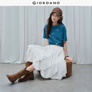 Giordano Women Women Elastic Waist Skirt Free Shipping 18466616