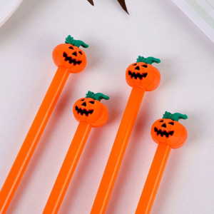 0.5mm Neutral Pens Gel Ink Pens Novelty Pumpkin Shape Pens Halloween Rollerball Pens Signature Pens Stationery Supplies