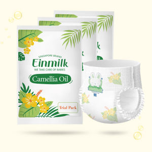 [3pcs Trial Pack] Einmilk Day & Night Tape Diaper 0.2cm Thinness High Absorbency Diapers with Camellia Oil Training Pant DIAT220