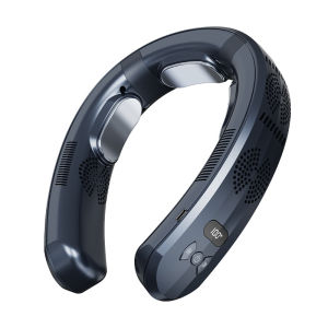 Taoxilife Semiconductor Refrigeration Hanging Neck Fan 6000/7000mah Lazy No Leaf Silent Mini Fan LED Digital Display USB Rechargeable Portable Fan