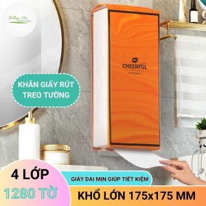 Bịch khăn giấy rút treo tường tiện lợi - Khổ lớn 175x175mm 1280 tờ