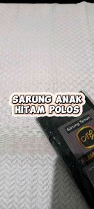 Sarung Anak Junior Seragam Hitam Polos