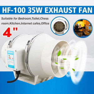 4"6"Kipas Angin Buang Diam Ekstraktor Kipas Saluran Sebaris Blower Blower Ventilasi Ventilasi Pembersihan Saluran Segaris Inline Exhaust Fan 220V Blower Hisap Untuk Kamar Mandi / Dapur