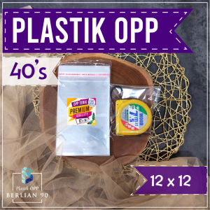 12x12 cm Plastik Opp 40s micron isi 100 lembar