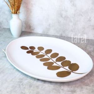 BLANC Piring Keramik Gold Nabati Series Isi 1