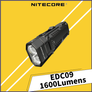 NITECORE EDC09 1600Lumens Adjustable Angle EDC Flashlight High-CRI 3 Colore Temperatures USB-C Rechargeable Bulit-in Battery