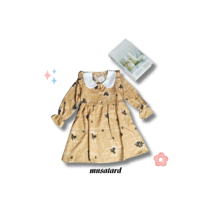 Dress Anak Perempuan Motif Kerah Dansa usia 1-6 Tahun