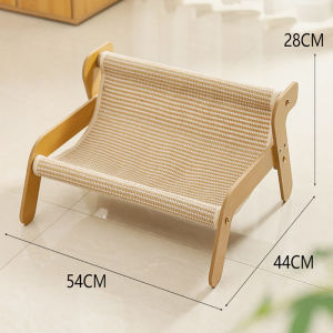 SKISOPGO Sisal Cat Scratch Board Recliner Sofa No Dandruff Scratch-Resistant Sisal Cushion Pet Bed