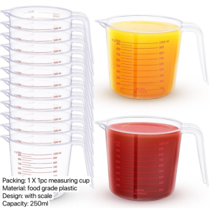 250/500/1000ml 3pcs plastic measuring cup and spoon set for baking measuring spoon with scale measuring scale for baking scale for food measuring cup set measuring cup for liquid measuring cup complete set scale for coffee BIN LU