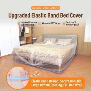 Dust Cover Waterproof Dustproof/Drawstring Large Thickened Protective Cover For Home Appliances Furniture TV Sofa/Water Stain Resistant For Household Use/For Families