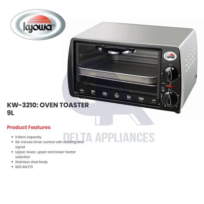 Kyowa KW 3210 Oven Toaster 9 Liters Capacity Oven Toaster 800W Stainless Steel Oven Local Manufacturer Warranty Oven Timer Control With Cooking End Signal Lazada Lazada PH
