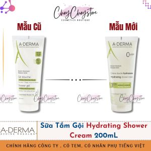 Sữa Tắm Gội Aderma Hydrating Shower Cream ( Hydra Protective ) 200mL A-Derma Dịu Nhẹ Cho Da (Tem DKSH)