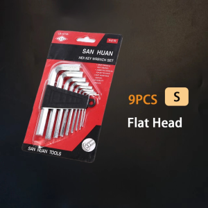 Ktools Hex Key Wrench Set Torx Allen Wrench Flower Type Spanner L Handle Screwdriver Repair Hand Tools 9pcs