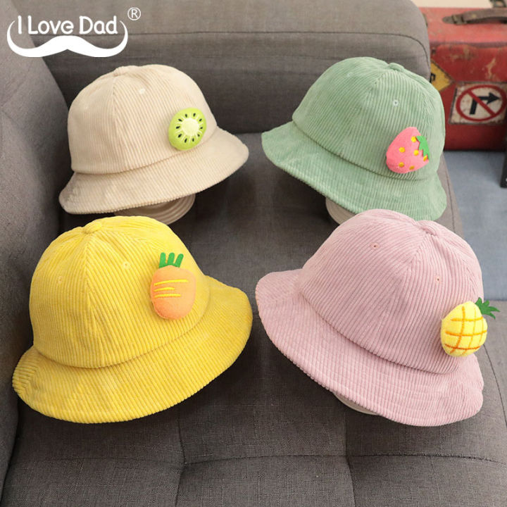 Cartoon Fruit Corduroy Bucket Hat Solid Color Cotton Breathable Kids Hat  Outdoor Children Sun Hat Girl Boy Fisherman Caps Lazada PH