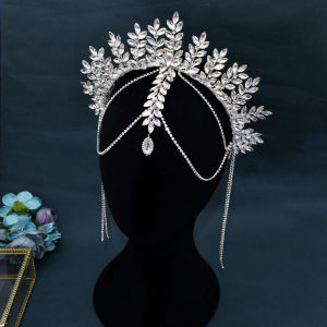 DZ131 Rhinestone Mũ cưới Phụ nữ thanh lịch Tiara Đồ trang trí tóc sáng bóng Công chúa Bữa tiệc Mũ đội đầu Cô dâu Vương miện Pha lê Băng đô2026